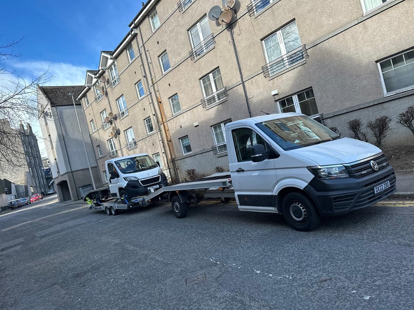 ZRG recovery truck parked on a residential street